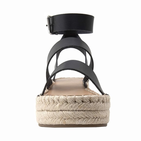 El Drop Elegant Black Espadrille Sandals - Picture 7 of 7